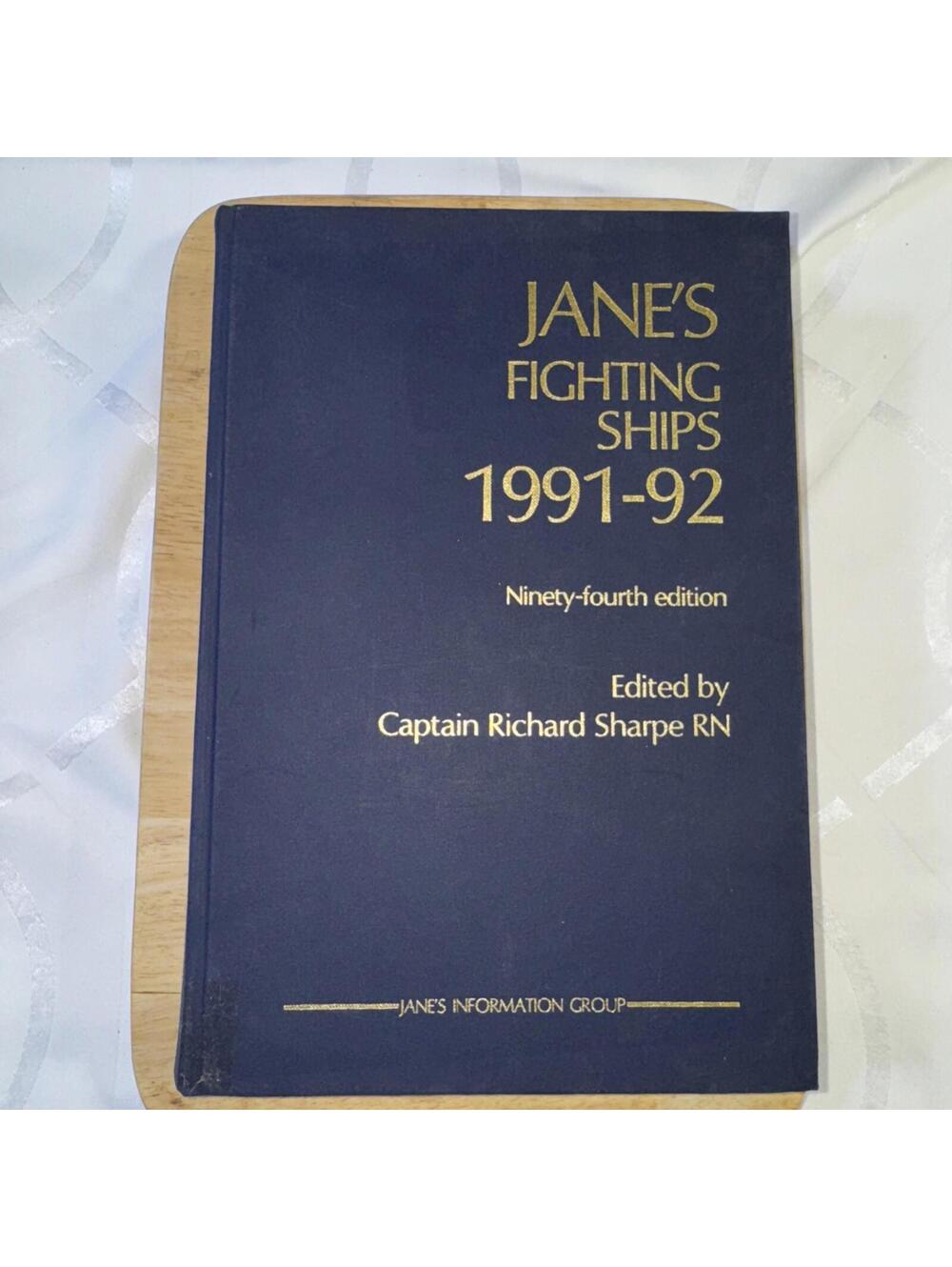 JANE'S FIGHTING SHIPS 1991-92 Military Bookmark 94th Edition Capt Richard Sharpe